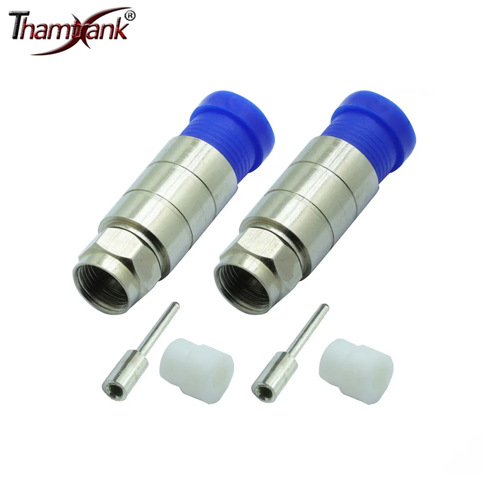 Conector Compressão f à Prova Dágua Conector de Cabo Rg11 Adaptador de Compressão Bolsa Rg11 Conector de Fio Atacado com 10 Peças Peça