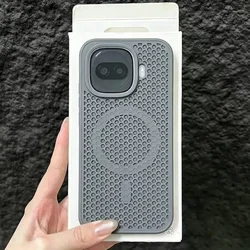 Magnetic Cooling Mesh Breathable Shockproof Phone Case with Heat Dissipation for Vivo iQOO Z11 Turbo (Gray)