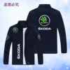 Men's Jacket Skoda Logo Printing Casual Baseball Jacket HipHop Outwear High Quality Spring Autumn Baseball Uniform Moto Jacket 2