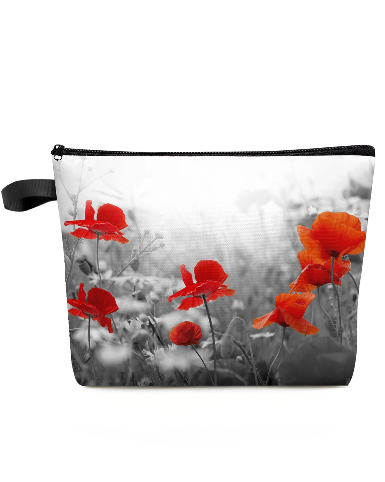 Poppy Flower Red Makeup Bag Pouch Travel Essentials Lady Women Cosmetic Bags Toilet Organizer Custodia Per Matite Per Bambini