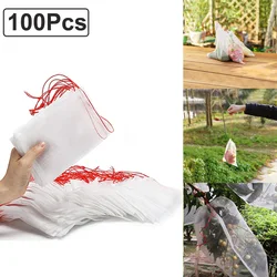 100Pcs Garden Netting Bags Vegetable Grapes Apples Fruit Protection Bag Agricultural Pest Control Anti-Bird Mesh Grape Bags