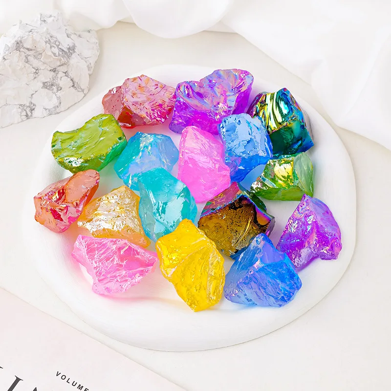 High Quality Aura Obsidian Raw Stone Natural Crystal Raw Stone,Gemstone Jewelry,Glitter, Healing crystal, Birthday gift