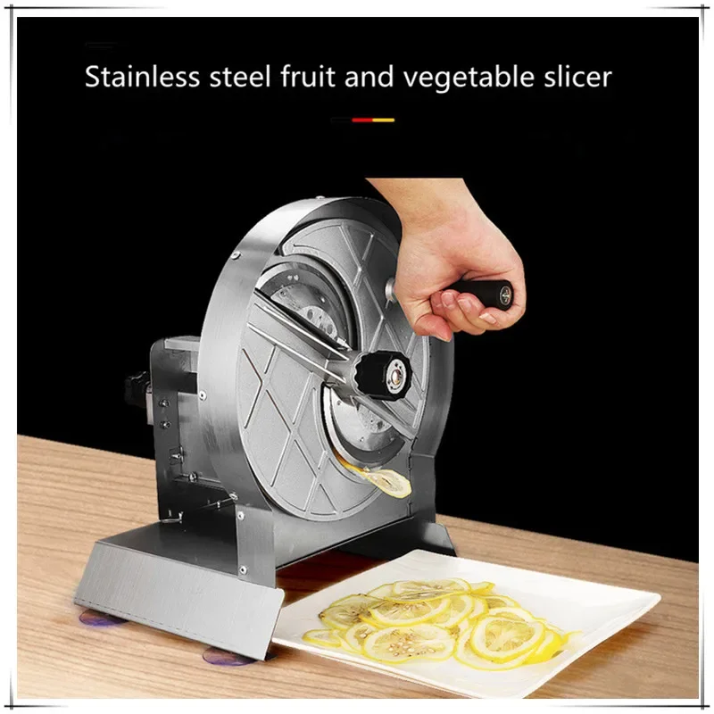 Manual Home Stainless Slicer Commercial Ultrathin Chip Machine Fruit Cutting Machine Lemon Slicer Kitchen Sausage Cabbage Slicer 6