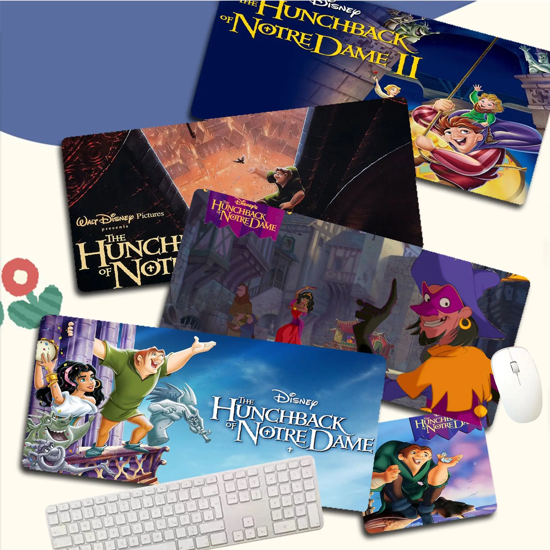 

Disney The Hunchback of Notre Dame Mousepad Funny Beautiful Anime Mouse pad Mat Size for Kawaii Desk Teen Girls for Bedroom