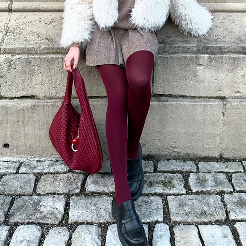 Women's Elegant Super Elastic Tights - Red Sexy Pantyhose