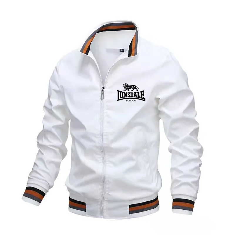 LONSDALE  Spring Golf Men's Jacket Zipper Collar Jacket  Men's  Baseball  Clothes  Casual  Sports  Men's  Jacket  Men's  Top