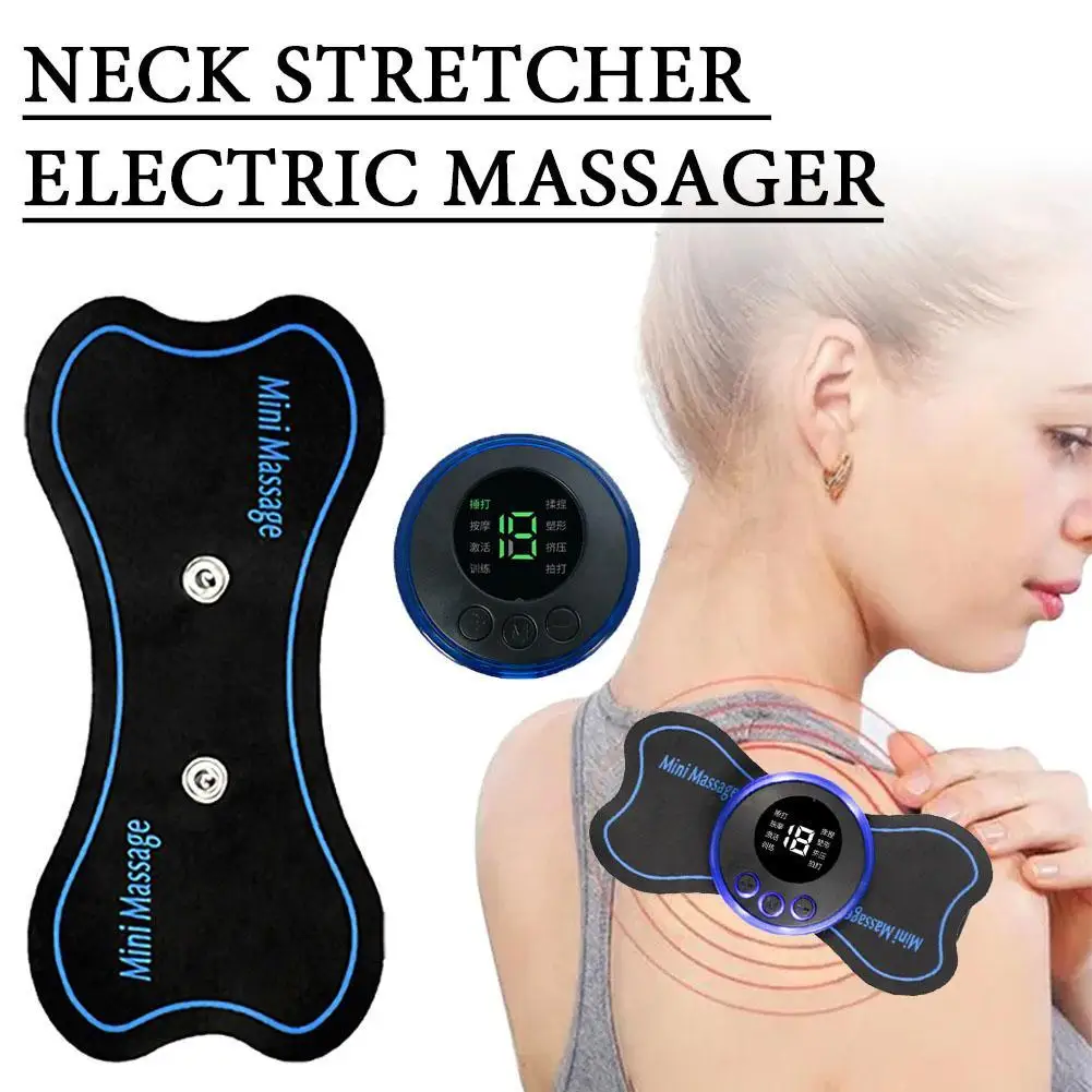 

Neck Stretcher Electric Massager Electronic Cervical Massage Patch 8 Mode Vertebra Massage For Relieve Fatigue Health Care