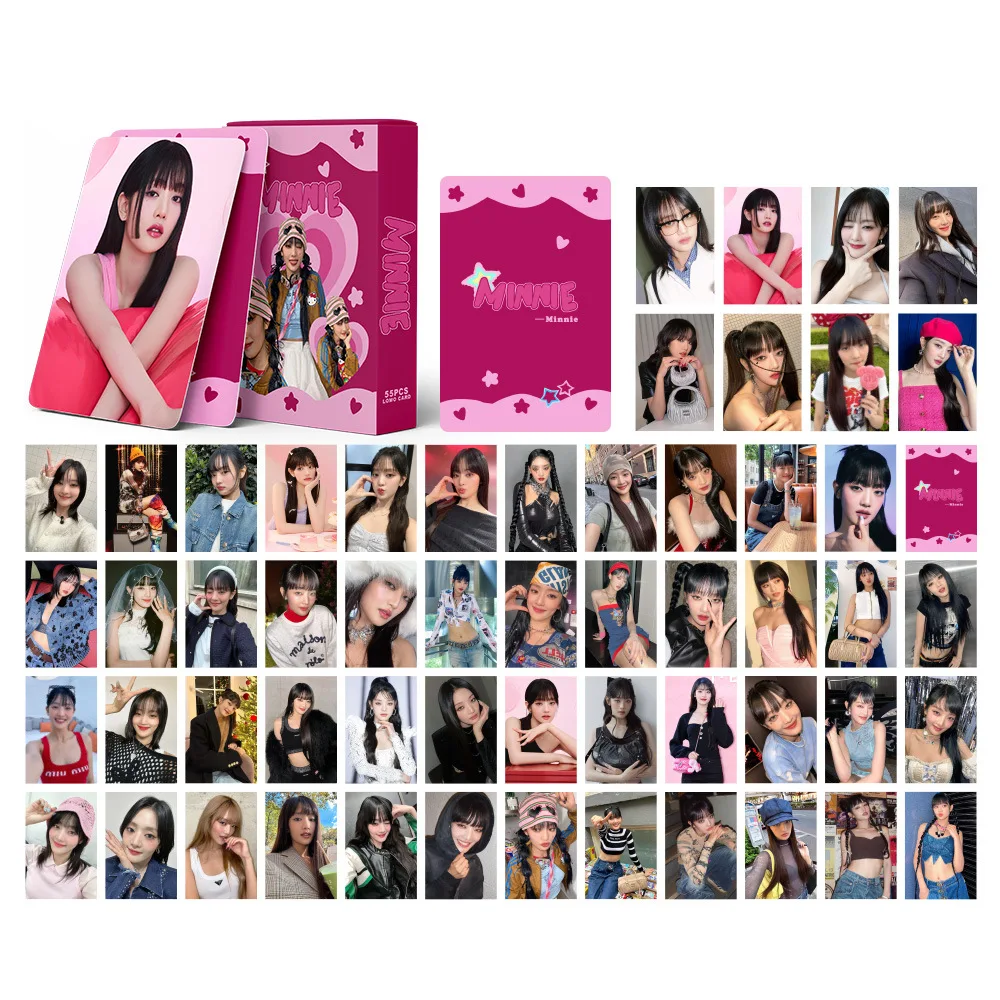 55pcs/set Kpop GIDLE Lomo Cards Minnie Solo Photocards New Album G-idle Photocards Photo Print Cards