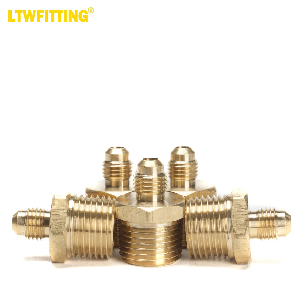 

Латунная раковина LTWFITTING 1/4 дюйма OD x 1/2 дюйма, Мужской NPT соединитель, трубчатый фитинг (комплект из 5)
