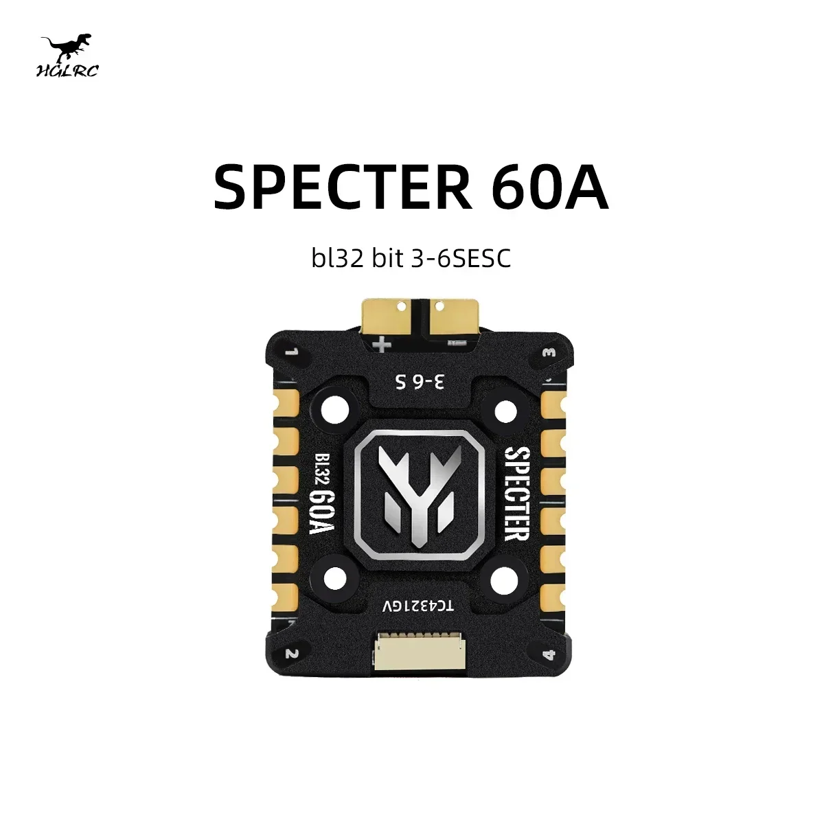 

HGLRC SPECTER 60A BL32 4in1 Mini ESC G071 128K Integrated CNC Heat Sink 20X20mm 3-6S for FPV Freestyle Drones DIY Parts