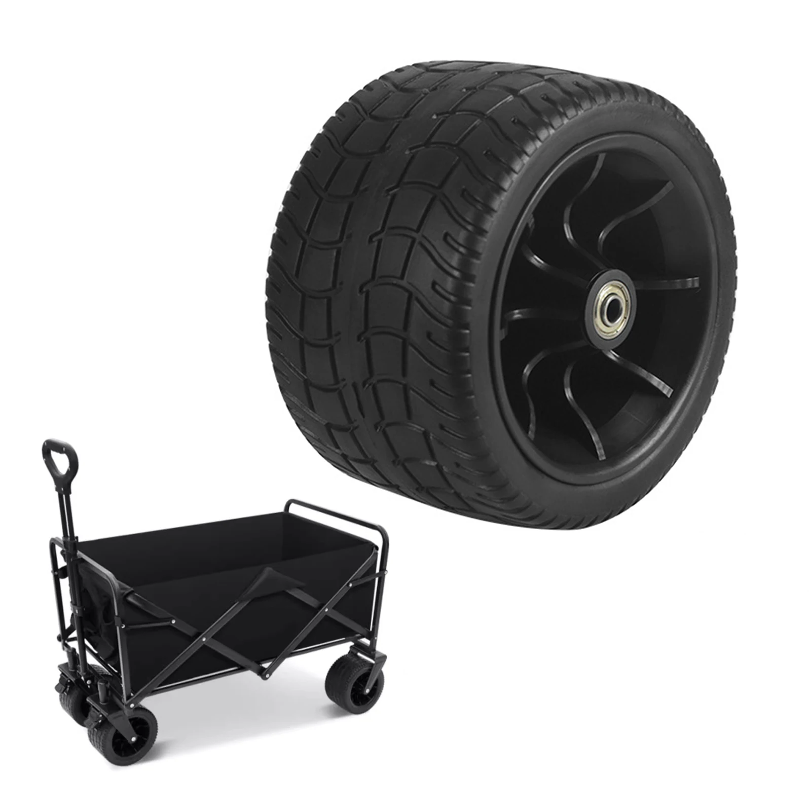 

Double Bearings Wheel Tire 155 * 10cm 6in All-terrain High-quality Long-lasting Outdoor Replacement PU Materials