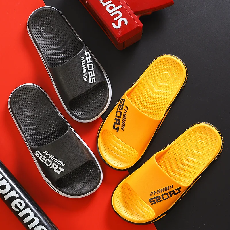 Summer Shower Slippers Outside Flip Flops Women Indoor Home Mute Shoes EVA Shoes Cloud Slides Couple Non-slip Casual Sandals 2