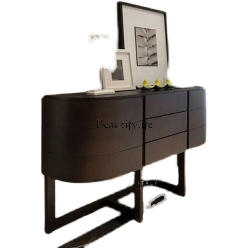 

Nordic Creative Sideboard Cabinet Arc Storage Cabinet Black Oak