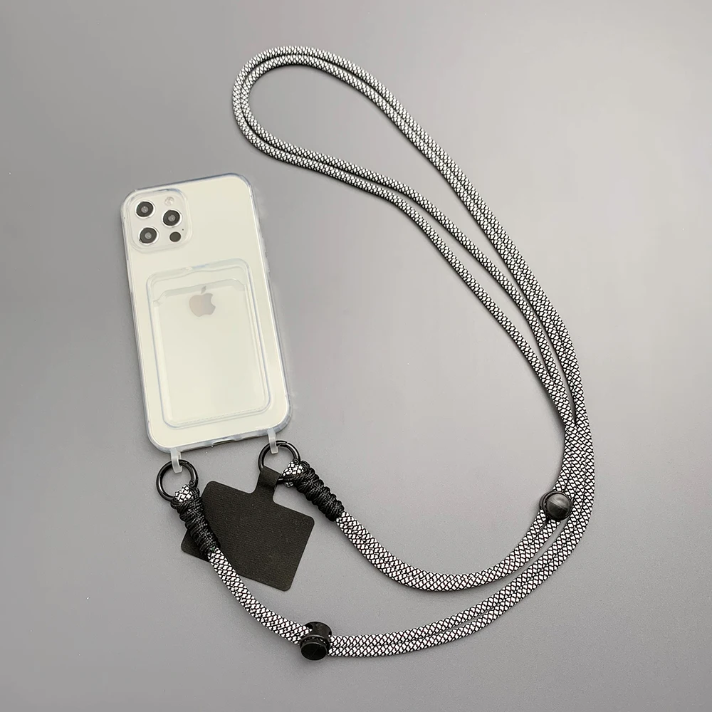 thumbnail image 1 of Cordón cruzado, correas para los hombros, llavero, cuerda trenzada ajustable para iPhone 11, 12, 13, 14, 15 Pro Max, 7, 8 Plus, X, XR, XS Max, fundas, 1 of 5