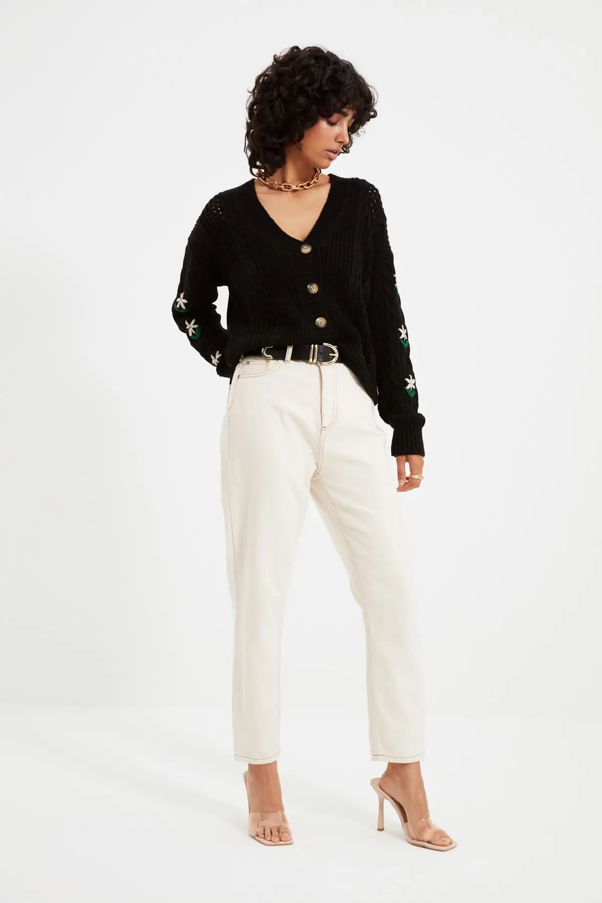 Trendyol Embroidered Knitwear Cardigan 