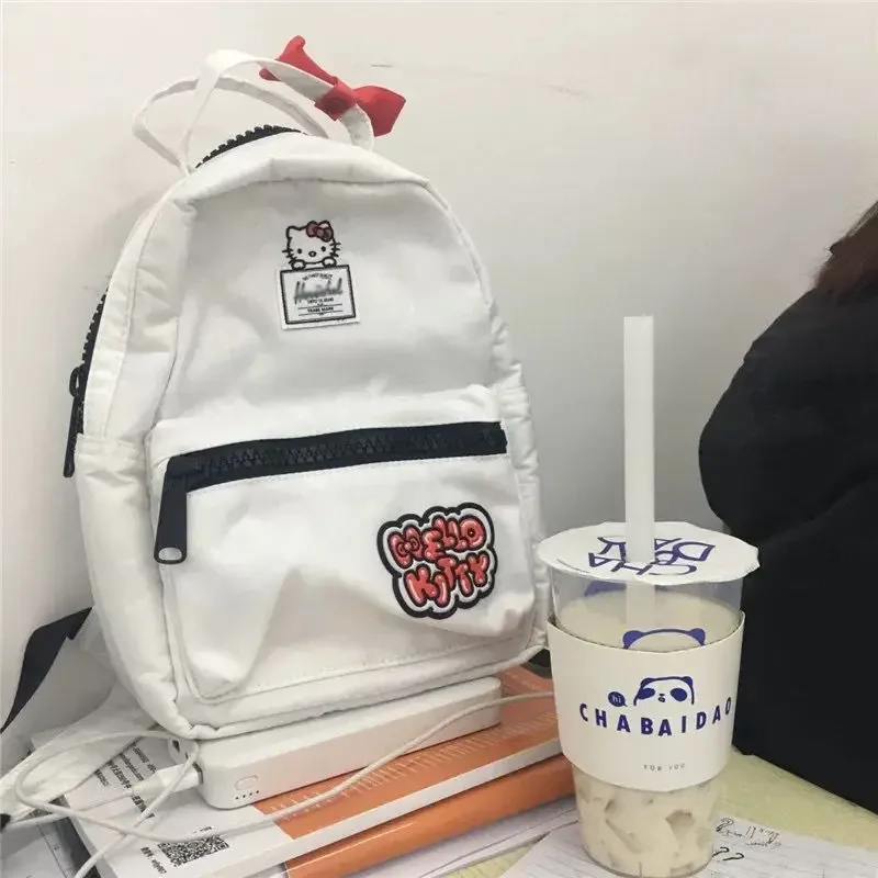 Sanrio Hello Kitty Y2k Backpack Anime Women Kawaii Cartoon Cute Light High Capacity High Quality Nylon Travel Student Bag Gift 3
