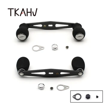 TKAHV 긴 스트레이트 탄소 섬유 베이트 캐스팅 낚시 릴 핸들, 블랙 EVA 손잡이, 아부 가르시아 다이와 강력한 DIY 수리