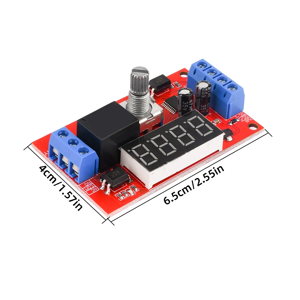 Módulo de relé de retardo de tiempo ajustable, interruptor de Control de temporizador de gatillo de temporizador Digital LED, 32 modos, cc 5V, 12V, 24V, 10A