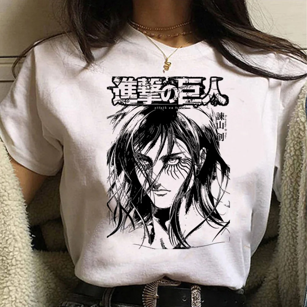 

Женская футболка из аниме «атака на Титанов» Y2K