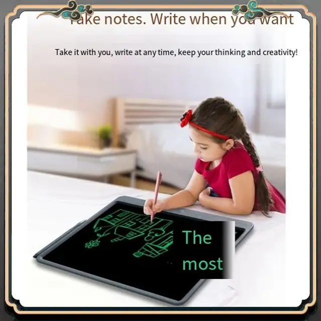 ASMA-21 Inch LCD Handwriting Board Children's Drawing Board Monochrome Handwriting Graffiti Board 5