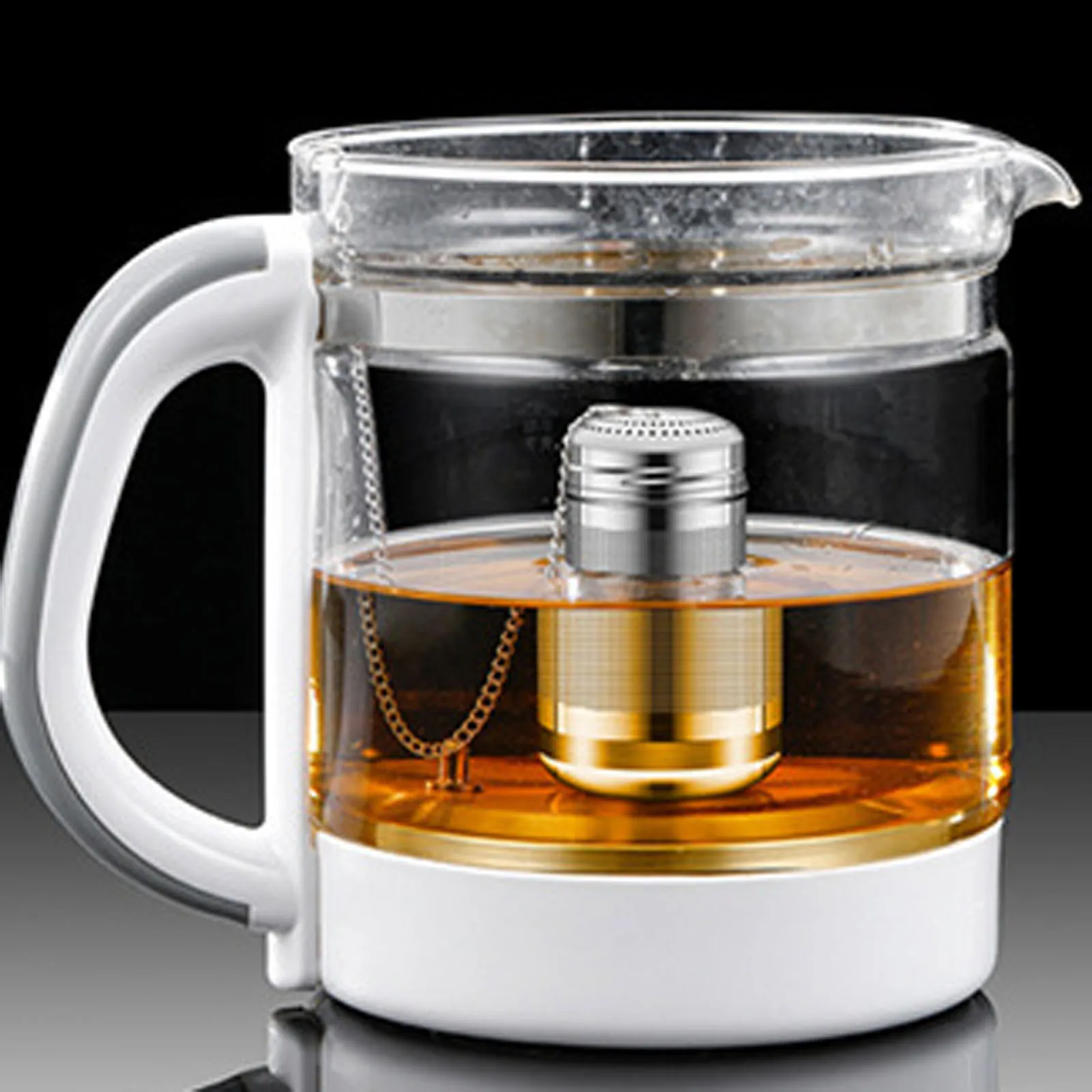 Stainless Steel Tea Infuser Fine Mesh Tea Strainer Filters Reusable Loose Leaf Steeper with Chain for Cup Teapot