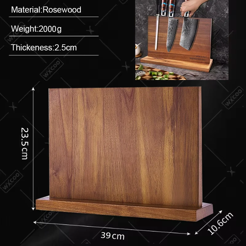 S2417968c2d1f466c9b4b66131b2f91b6F küchexyz.de Best Price | Fast Delivery |Quality Product Long Magnetic Knife Block Acacia Wooden Kitchen Knife Holder Kitchen Counter Strong Enhanced Magnets Stands Storage Knife Holder
