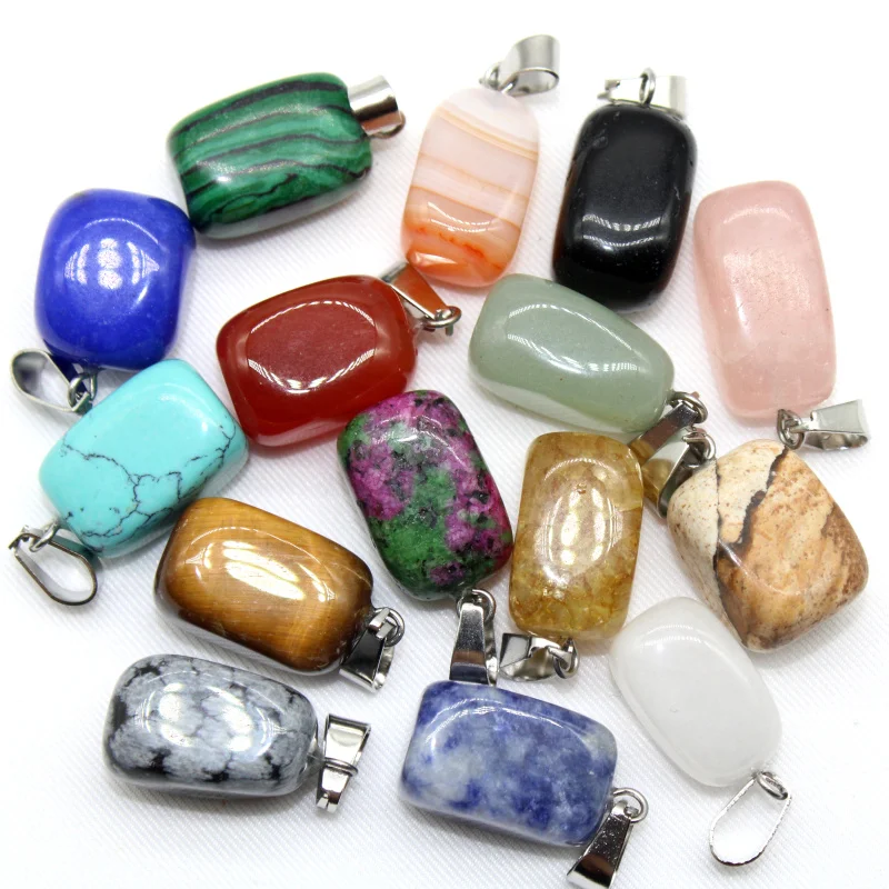 36 قطعة/الوحدة السائبة بالجملة غير النظامية الكريستال الطبيعي حجر الكوارتز قلادة لصنع المجوهرات قلادة شفاء شقرا المعلقات DIY بها بنفسك