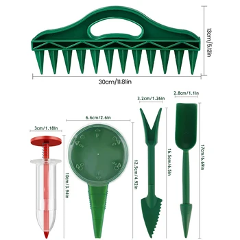 4/7pcs set Durable Plastic Hand Dibbler Garden Seeder Tool,12-Hole Fast Seeding, Waterproof Planting Aid for Efficient Gardening