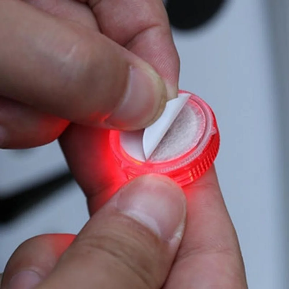 Car Door Light 2PCS Warning Light Anti Collision Flash Red Wireless Alarm Lamp Strobe Turn Signal Parking