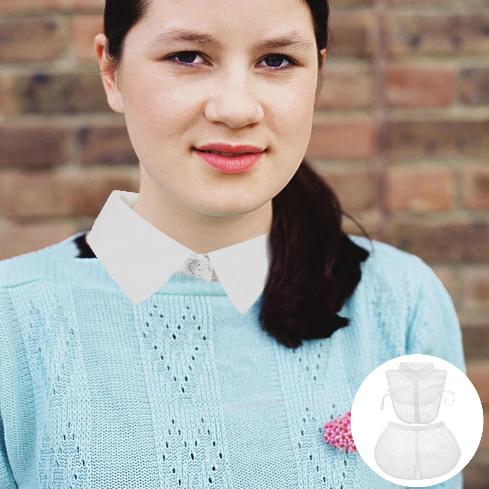 

1 Set Fake Collar Shirt Extender Women Layering Shirt Extender False Collar