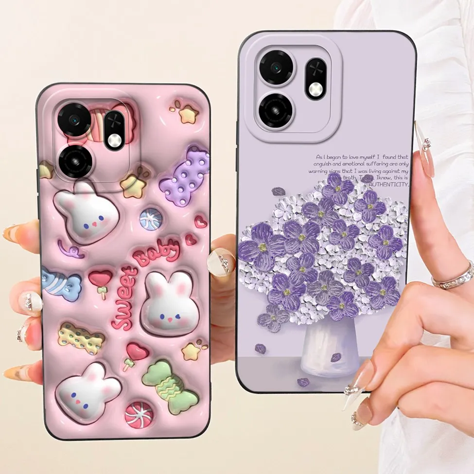 Luxury Floral Phone Case - Fashionable Silicone Cover with Cute Painted Design