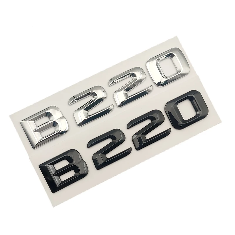 3D Abs Nero Cromato B220 Logo Lettere Del Bagagliaio Dell'Auto Per Mercedes Benz B220 Sticker Cdi 4 Matic 4 Matic Emblem Badge Accessori