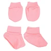 Baby Soft Cotton Gloves Foot Covers Set Anti Scratching Mittens Socks Face for Protection Gloves for Newborn Inf 2