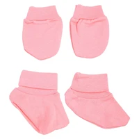 Baby Soft Cotton Gloves Foot Covers Set Anti Scratching Mittens Socks Face for Protection Gloves for Newborn Inf 2