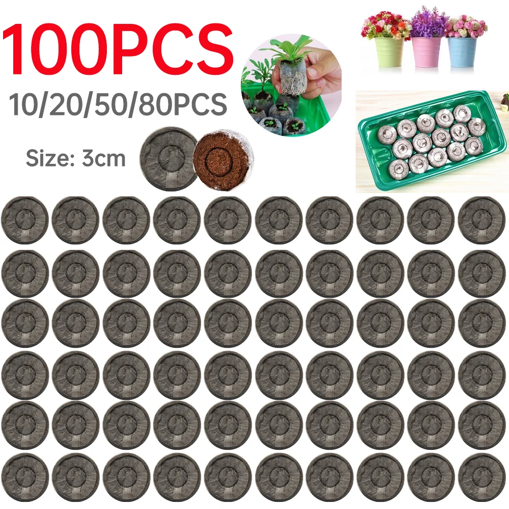 10100PCS30mmJiffyPeatPelletsSeedlingSoilBlockStarting