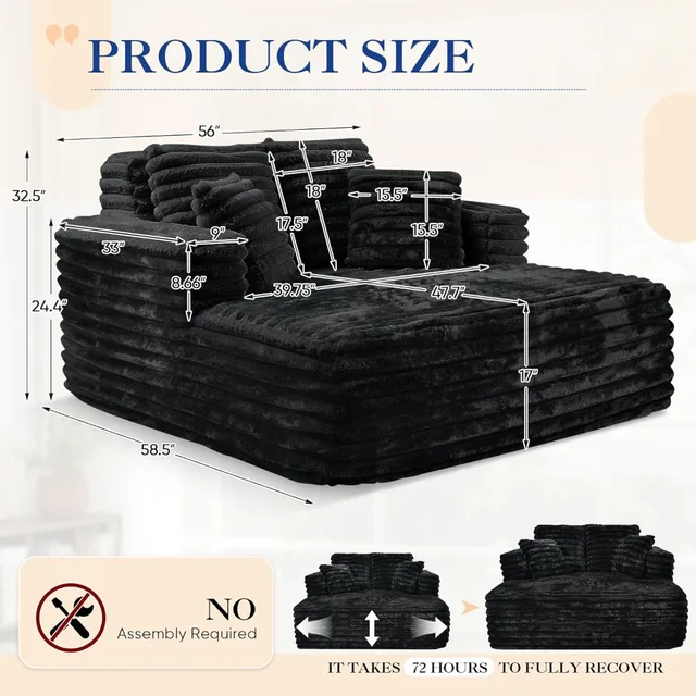 Oversized Indoor Chaise Lounge 2