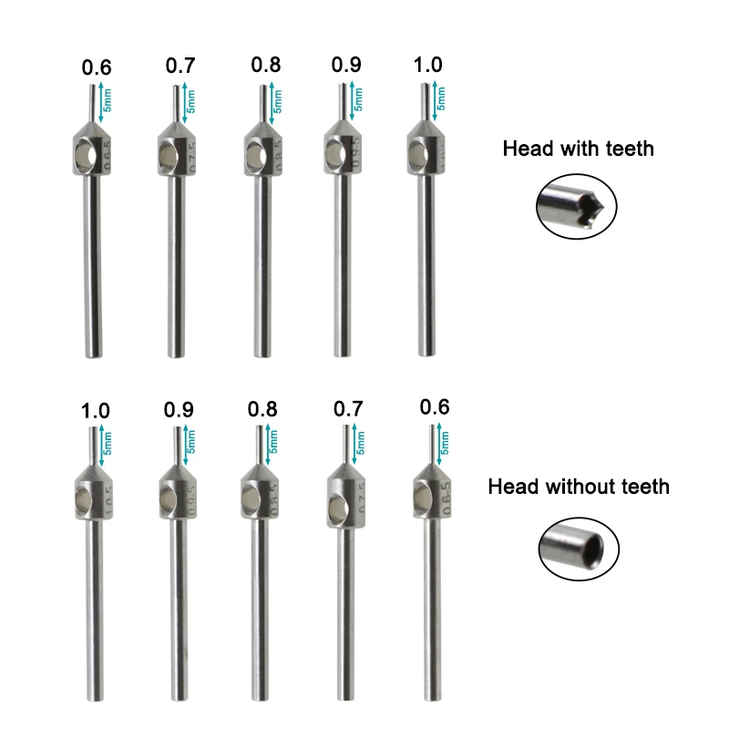 Stainless Steel Hair Transplant Punch Implanter Punches Follicle Extraction Tool For Eyebrow Implanting 5mm Head hair follicle extractor hair transplant pen
