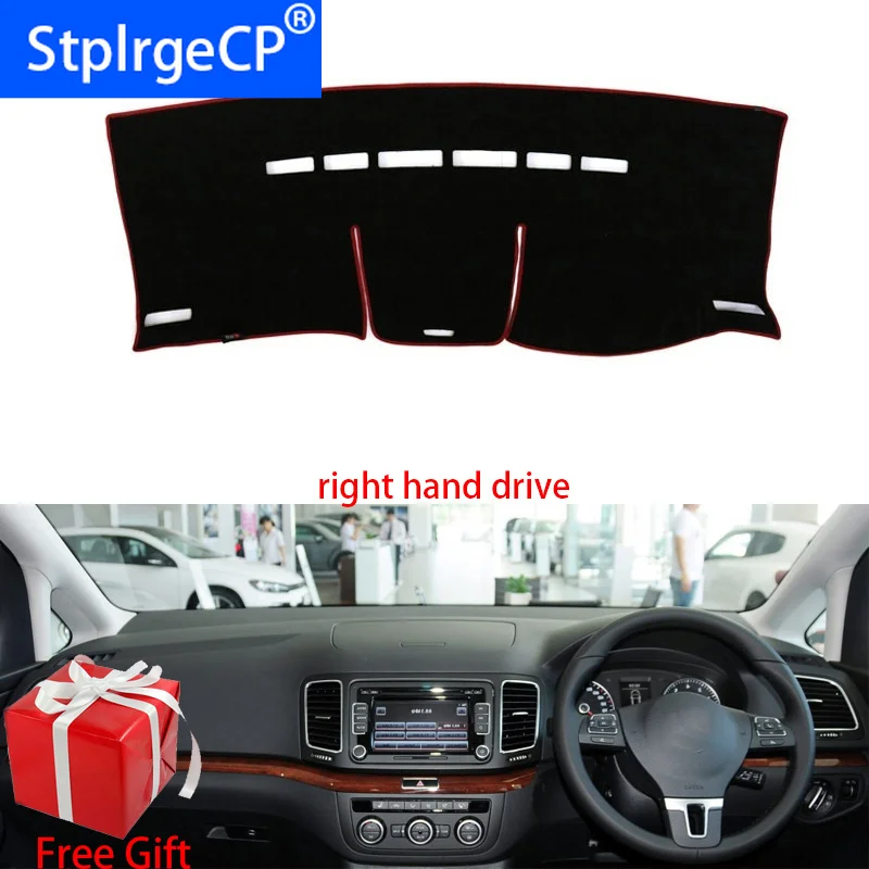 Car Dashboard Cover Mat For Volkswagen Sharan 2012 2013 2014 Right Hand Drive Dashmat Pad Dash