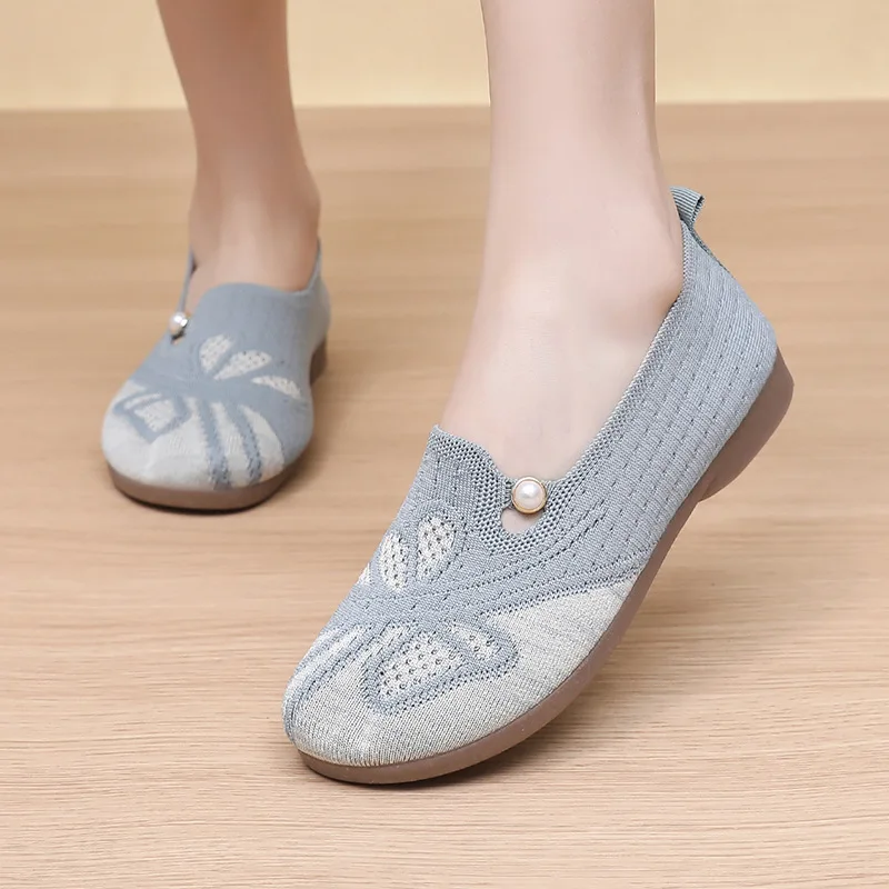Women's2026 New Breathable Comfortable Casual Shoes Soft Soled One Step Women Loafers Lightweight Fashion Able Flat Shoes