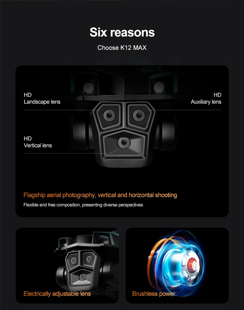 Description Picture 5 of itemK12 MAX Mini Drone 8K Professional FPV Dron with 4k Camera Obstacle Avoidance Quadcopter Aerial Photography Helicopter Aircraft