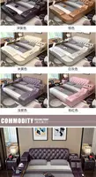 Modern design smart bed with dressing table multi functional bed king size bed frame smart bedroom furniture home furniture 6