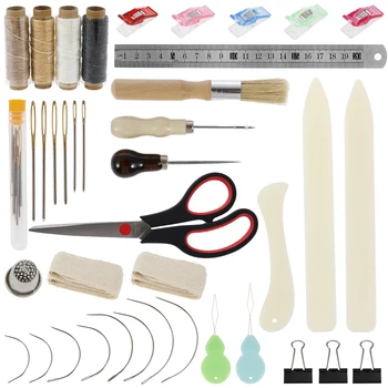 Kit di strumenti per rilegatura a mano Forniture Kit per rilegatura di libri Strumento pieghevole per carta Rilegatura fai-da-te Strumento per artigianato in pelle Accessori per cucire