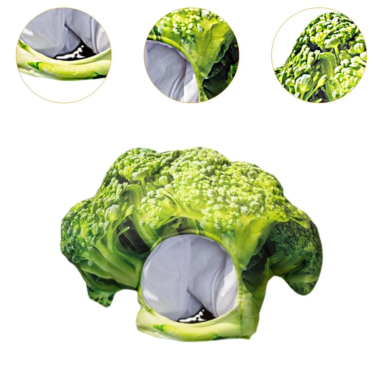 Plush Headgear Hat Broccoli Decor Hat Photo Props Cosplay Costume Best Gifts Novelty Prop Dress Costume Cute Cosplay