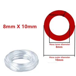 High-Quality Transparent PVC Water Pump and Aquarium Tubing - Versatile Garden Hose - 20 meters (8mm X 10mm)