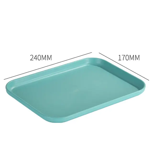 Multiple Colors Rectangular Plastic Pallet Tray Food Bread Pan Storage Tray Hotel Service Tray Dessert Pallet Hotel Service Tray 6