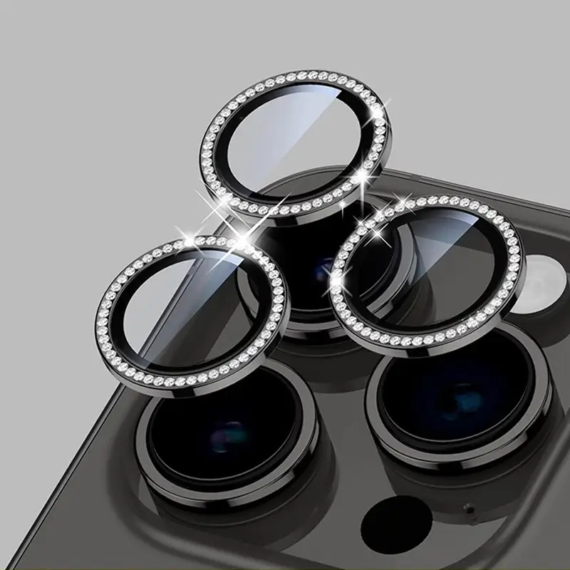 Bling Glitter Diamond Camera Lens Protector Case For iPhone 17 16 15 14 13 12 11 Pro Max Plus Sreen Protectors Film For iPhone17 - Image 13