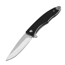 

Starship Black 440 Stainless Steel G10 Handle Folding Outdoor Camping Pocket Knife Survival With Back Clip