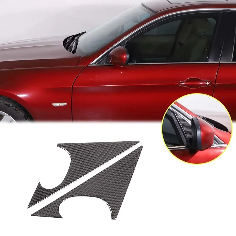 

For 2005-2012 BMW 3 Series E90 Soft Carbon Fiber Car Exterior A-pillar Triangle Decorative Sticker Protection Accessories 2Pcs