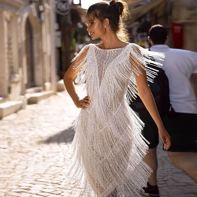 

2023 New Women's Dress Slim Fit Tassel Dress