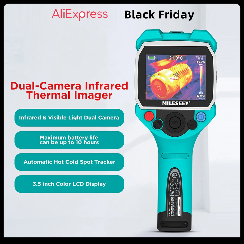 Mileseey cámara térmica profesional TR120 TR120E, cámara térmica